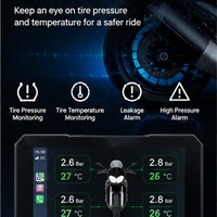 Aoocci C3 Pro 5 İnç Güneş Işığında Okunabilir Motosiklet Kablosuz CarPlay Ekranı 854x480 IPS Su Geçirmez Harley Android Auto Ekranı