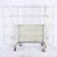 Chariot de transport pliable en acier inoxydable de qualité supérieure, marque TER, avec panier en fil métallique, capacité de 800 kg