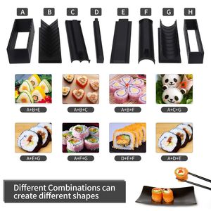 Zogift <strong>Sushi</strong> Mould DIY <strong>Sushi</strong> Maker Kitchen Gadget Onigiri Nori <strong>Sushi</strong> Roll Tool 10-Piece Set Plastic Food &amp; Beverage Accessories - Product Image 5