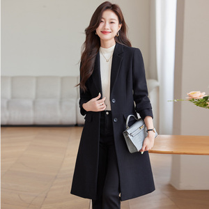 KAOPU ZA <span class=keywords><strong>Manteau</strong></span> <span class=keywords><strong>oversize</strong></span> en <span class=keywords><strong>laine</strong></span> mélangée pour femme, col vintage à revers, manches longues, hauts boutonnés chics pour l'hiver - Product Image 2