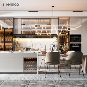 <span class=keywords><strong>Meuble</strong></span> <span class=keywords><strong>de</strong></span> cuisine modulaire mural laqué sur mesure, style européen et américain, avec petit <span class=keywords><strong>comptoir</strong></span> préfabriqué et îlot - Product Image 5