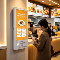 Terminal de commande en libre-service à écran tactile mural de 21,5 pouces pour la restauration rapide, les cafés, les aires de restauration et les hôtels