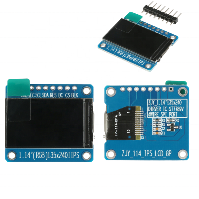 1.14 inch Display IPS LCD TFT LCD Module ST7789 HD Colorful Screen Full View 8pin 135x240 3.3V SPI Interface