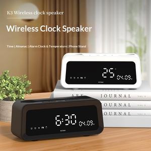 Altavoz Bluetooth Inalámbrico con Diseño de Reloj Despertador, Batería de 1500 mAh, Soporte para Teléfono Móvil, Compatible con <span class=keywords><strong>Tarjeta</strong></span> de Memoria - Product Image 3