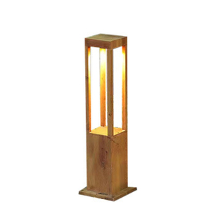 Lampe de jardin en <span class=keywords><strong>bois</strong></span> pour allée, éclairage paysager, décoration, lampadaire de jardin, lumière de pelouse, lanterne colonne en béton - Product Image 1