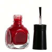 Flacon de vernis à ongles transparent de 15 ml, distributeur cosmétique de 10 ml avec bouchon et pinceau