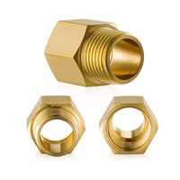 Ağır hizmet tipi 1/2 NPT erkek konu 3/8 NPT kadın konu pirinç redüktör Hex burç pirinç yerleştirme borusu hortum boru adaptörü dönüştürmek