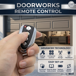 รีโมทคอนโทรล Doorworks 433.92MHz รหัสกลิ้ง สำหรับเครื่องเปิดประตูโรงรถ DOORWORKS รุ่น DC800N DC1200N - Product Image 1