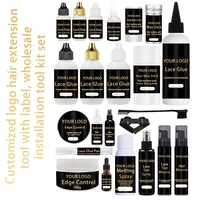 Outil adhésif personnalisé pour extensions capillaires avec logo – Colle tout-en-un pour lace frontale, soins et coiffage des extensions, perruques, étiquettes personnalisables, utilisation facile