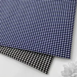 Harvest fast shipping polyester rayon fabric elasticity nylon fabric yarn dyed mini check bengaline fabric spandex for pants