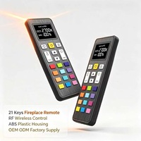 Control Remoto Inalámbrico RF de 21 Teclas Personalizado OEM ODM para Chimenea Eléctrica, Controlador de Calefactor Doméstico de Plástico ABS JCXK