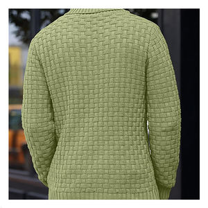 Pull-over d'hiver coupe ajustée pour hommes Pull épais et chaud à col haut Nouveau pull en tricot Pull à capuche et sweat-shirt pour hommes - Product Image 4