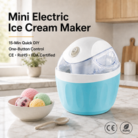 500ml Mini Elektrische IJsmachine Automatische Frozen Yogurt Gelato Machine Candy Kleur DIY Fruit Dessert Maker voor Kinderen Thuisgebruik