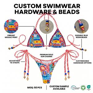 Fabricante OEM <span class=keywords><strong>de</strong></span> Trajes <span class=keywords><strong>de</strong></span> Baño, Bikini <span class=keywords><strong>de</strong></span> Tiras con Cuentas, Tanga Brasileña, Venta al por Mayor, Personalización <span class=keywords><strong>de</strong></span> Trajes <span class=keywords><strong>de</strong></span> Baño para Mujer - Product Image 5