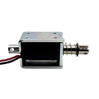 Électroaimant à poussée et traction DC12V 2.1A 3N Force, course 8mm, cadre métallique, fixation par vis, solénoïde à verrouillage pour instruments médicaux