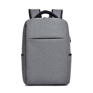 Nueva Mochila para Portátil de Negocios para Hombre, Gris y Negra, con Carga USB, Asa Suave, Color Sólido, Mochila de Viaje con Compartimento para Portátil - Product Image 2