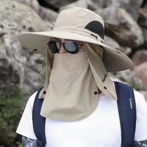 Sombrero <span class=keywords><strong>de</strong></span> Pescador <span class=keywords><strong>para</strong></span> <span class=keywords><strong>Hombre</strong></span>, Protección Solar, Transpirable, Resistente al Viento, Ala Ancha, Protección <span class=keywords><strong>para</strong></span> el Cuello, Protección UV, Color Sólido, <span class=keywords><strong>para</strong></span> Pesca <span class=keywords><strong>de</strong></span> <span class=keywords><strong>Verano</strong></span> - Product Image 4