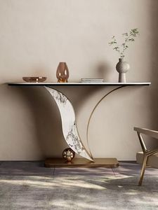 Consolle da <span class=keywords><strong>Ingresso</strong></span>/Corridoio con Piano in Marmo, Tavolo Angolare per Villa/Appartamento, Arredamento <span class=keywords><strong>Soggiorno</strong></span> - Product Image 3