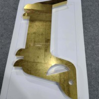 Plaque de signalisation en titane doré miroir de haute qualité, forme spéciale, logo personnalisé finition miroir pour hôtel de luxe, devanture de magasin et mur de marque