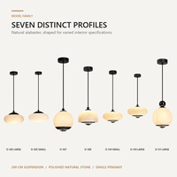 Lámpara Colgante LED Moderna de Alabastro Natural para Comedor, Isla de Cocina, Bar, Dormitorio
