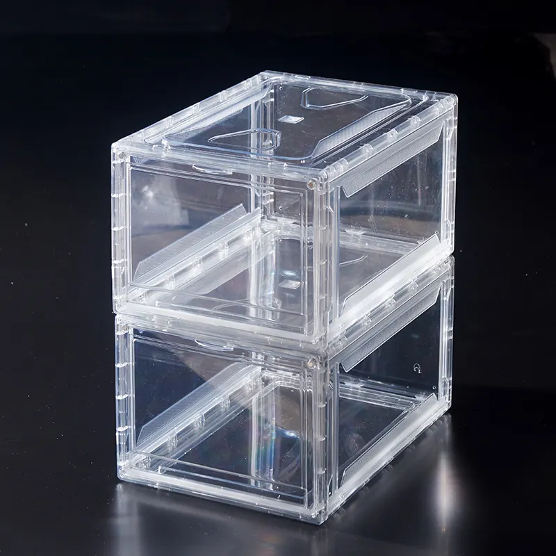 Cheap wholesale transparent clear shoe boxes plastic