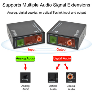 Extenseur audio numérique et analogique sur Cat5e/6 jusqu'à 500m 300m, prend en charge POC Toslink Coax 5.1 DTS <span class=keywords><strong>Dolby</strong></span> - Product Image 2