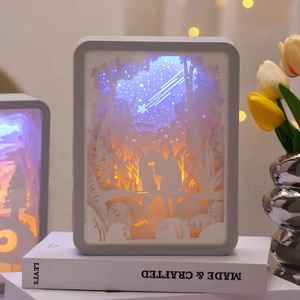 Lampe <span class=keywords><strong>de</strong></span> <span class=keywords><strong>nuit</strong></span> LED carrée créative, lumière blanche chaude, petit prince, sculpture 3D en ABS, alimentation USB, décoration <span class=keywords><strong>de</strong></span> chambre à coucher, 10000 heures - Product Image 1