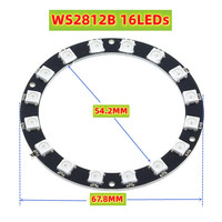 Digital programable RGB Pixel luz redonda 5050 lámpara 5V WS2812 SK6812 WS2812B círculo LED anillo para DIY LED reloj Etc Decoración