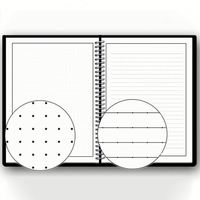 Ensemble de cahiers personnalisés réutilisables en papier intelligent avec couverture en PVC, format A5 B5, spirale effaçable, 30 feuilles