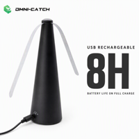 Ventilateur anti-mouches rechargeable par USB, lames souples et sûres, batterie intégrée, jusqu'à 8 heures d'autonomie, ventilateur répulsif contre les insectes