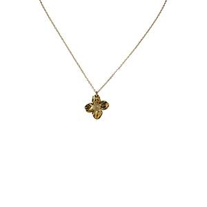 Collar con Colgante de Acero Inoxidable 316L con Baño de Oro PVD, Diseño de Flor, Joyería Fina - Product Image 1