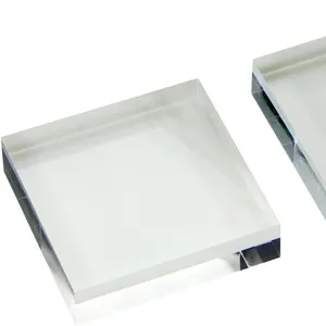 شفافة مصقول الاكريليك صور مربعة الدعائم قاعدة عرض هندسية الوقايات الاكريليك