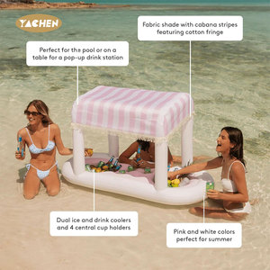 Bar flottant <span class=keywords><strong>gonflable</strong></span> YACHEN en PVC, station de boissons, refroidisseur de boissons, support de boissons flottant pour piscine, accessoires pour fêtes d'été - Product Image 4