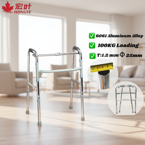 Andador de Aluminio Plegable HONGYE con Altura Ajustable, Estándar Europeo para Hospitales, Cuidado en el Hogar y Enfermería - Product Image 1