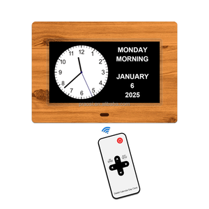 Cheap Desk Wall Mount Controle Remoto Lembrete Medicina Despertador 7 "Polegadas Demência Dia Relógio Com <span class=keywords><strong>Display</strong></span> Digital & Analógico - Product Image 3