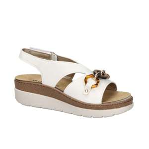 Sandales compensées pour femme Valleverde, blanches, talon de 4 cm, taille 40 - Product Image 2