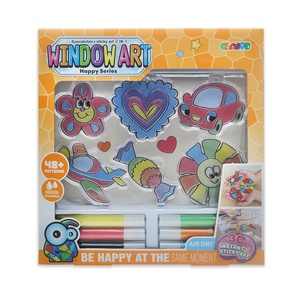 Window art DIY Craft Sun catcher doodle Painting acrilico set di attività per bambini giocattolo educativo - Product Image 4