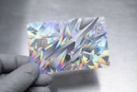 Pegatina Personalizada Holográfica de Vinilo con Efecto Cristal Roto para Tarjetas de Crédito, Cubierta de Banco, Logotipo de Marca, Impermeable, Troquelada