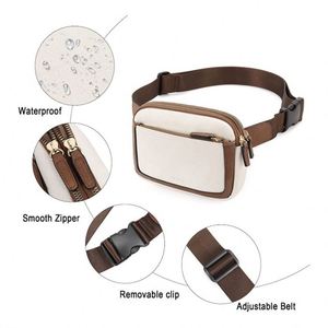 Bolsa Impermeable de Cuero para la Cintura, para Mujer, con Logotipo Personalizado, de Lujo, Bandolera, Riñonera Ajustable, para Hacer Ejercicio, Correr, o como Bolso de Pecho - Product Image 2
