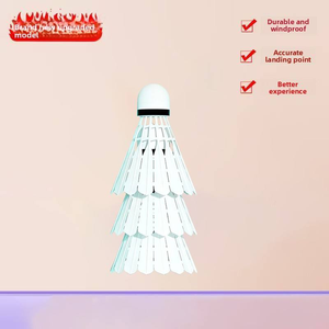 Vente chaude : Pack de 3 balles de <span class=keywords><strong>badminton</strong></span> professionnelles, durables, pour entraînement et loisirs en extérieur, en plastique et nylon. - Product Image 1