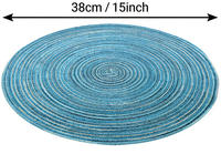 Sets de table modernes en polyester tissé, écologiques, couleurs personnalisées, style américain, 15 pouces (38 cm), lot de 4/6/8 pour restaurants et décoration intérieure