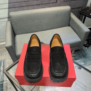 Zapatos de Hombre de Alta Calidad, Suela Gruesa Dentada, Antideslizante de Goma, Amortiguación de Alta Elasticidad, <span class=keywords><strong>Hebilla</strong></span> Clásica Tipo Penny, Ferragamos - Product Image 1