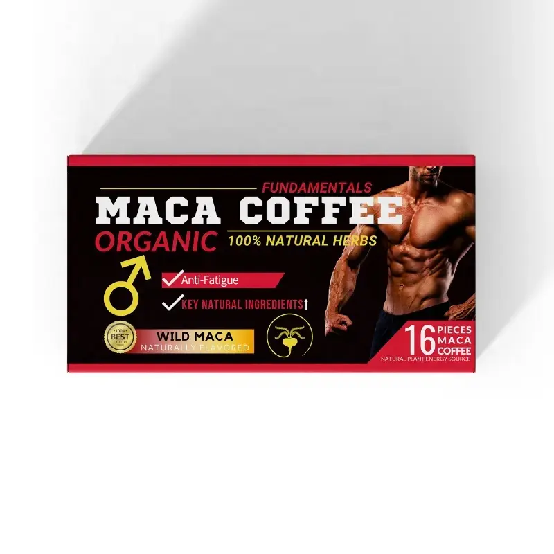 OEM/ODM Natural Ingredients Man Energy Enhance Coffee Powder Man Power Energy Maca Coffee For Men x