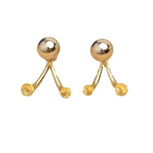 Boucles d'oreilles à crochet en argent S925 avec double perle, accessoires DIY pour femme, support vide, tendance, 5-6 clous d'oreille 1209 - Product Image 2