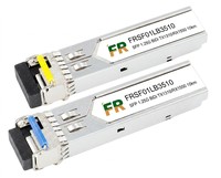 Módulo Óptico SFP BIDI Monomodo Gigabit de 1.25G FR FRSF01LB3510/FRSF01LB5310, 10km LC con DDM, Longitud de Onda 1310/1550nm