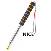 Drapeau télescopique portable en acier inoxydable réglable avec poignée en mousse antidérapante pour événements, défilés et guide touristique