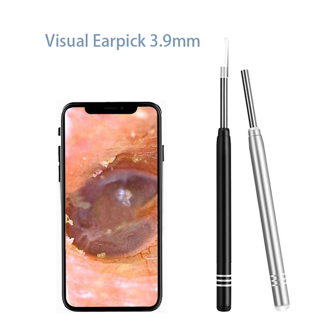 AN108 Visual Ear Cleaner Camera 3in1 Type-C USB Visual Otoscope 3.9mm 0.3MP 6LED Lights EarPick Ear Spoon Endoscope for Android
