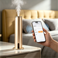 Diffuseur d'arômes à atomisation biphasique en alliage d'aluminium couleur or champagne, nébuliseur à air froid, OEM