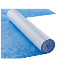 Tapis de protection de sol auto-adhésif non tissé bleu, antidérapant, imperméable, feutre de protection pour peintre, pour rénovation intérieure d'escaliers