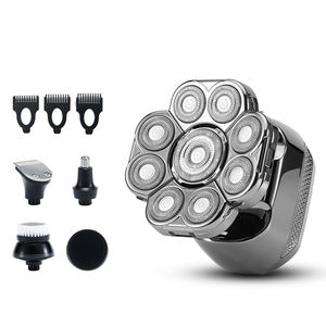 Komingdon afeitadora electrica hombres 9D impermeable 5 en 1 todo Metal eléctrico rotativo afeitadoras máquina multifuncional cabeza afeitadoras - Product Image 1